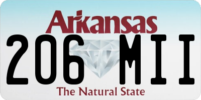 AR license plate 206MII