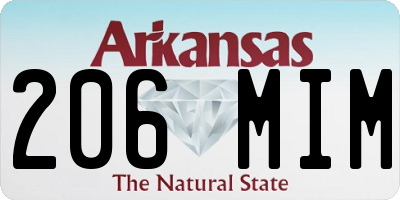 AR license plate 206MIM
