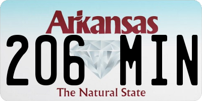 AR license plate 206MIN