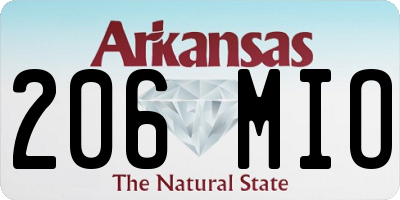 AR license plate 206MIO