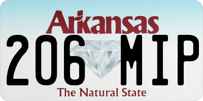 AR license plate 206MIP