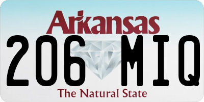 AR license plate 206MIQ
