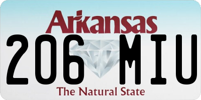 AR license plate 206MIU