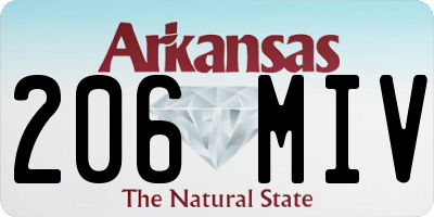 AR license plate 206MIV