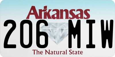 AR license plate 206MIW