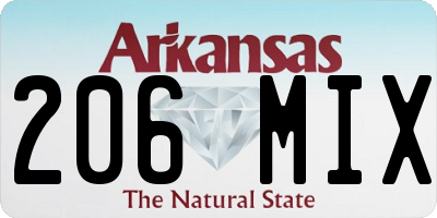 AR license plate 206MIX