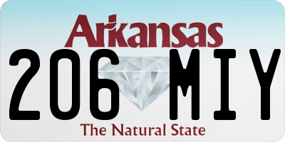 AR license plate 206MIY