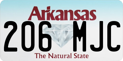 AR license plate 206MJC