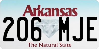 AR license plate 206MJE