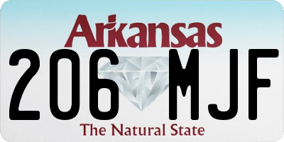 AR license plate 206MJF