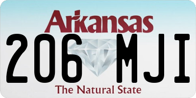 AR license plate 206MJI