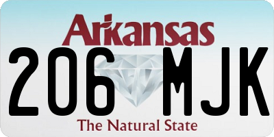 AR license plate 206MJK