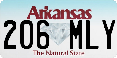 AR license plate 206MLY