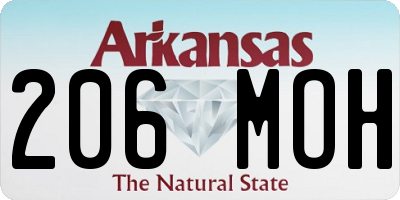 AR license plate 206MOH