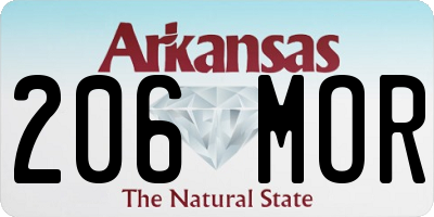 AR license plate 206MOR