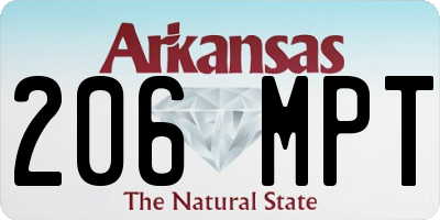 AR license plate 206MPT