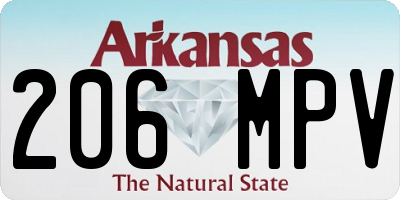 AR license plate 206MPV