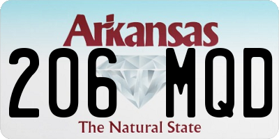 AR license plate 206MQD