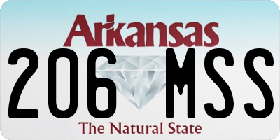 AR license plate 206MSS