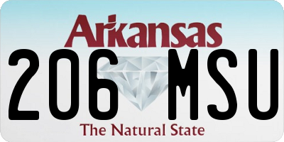 AR license plate 206MSU