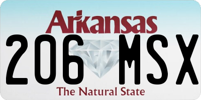 AR license plate 206MSX