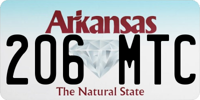 AR license plate 206MTC