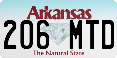 AR license plate 206MTD