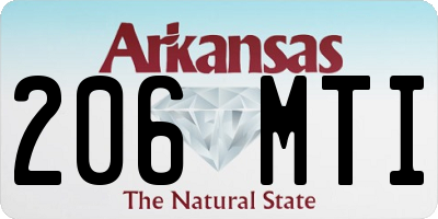 AR license plate 206MTI