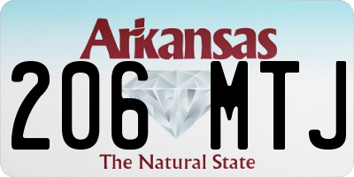 AR license plate 206MTJ