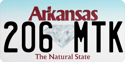 AR license plate 206MTK