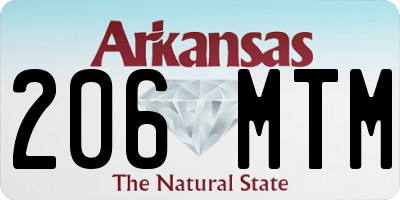 AR license plate 206MTM