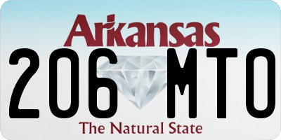 AR license plate 206MTO