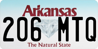 AR license plate 206MTQ