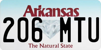 AR license plate 206MTU