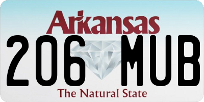 AR license plate 206MUB
