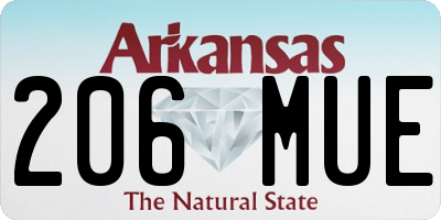 AR license plate 206MUE
