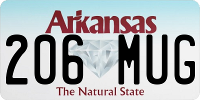 AR license plate 206MUG