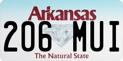 AR license plate 206MUI