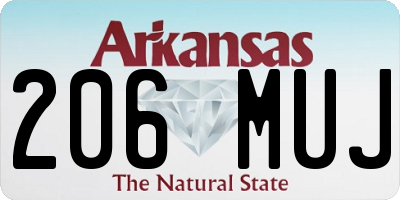 AR license plate 206MUJ