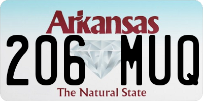 AR license plate 206MUQ