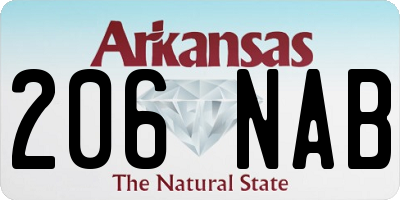 AR license plate 206NAB