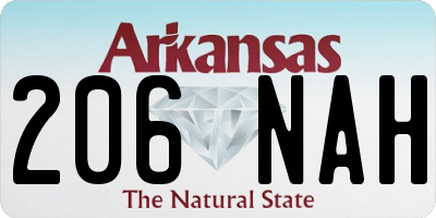 AR license plate 206NAH