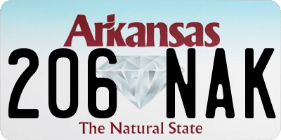AR license plate 206NAK