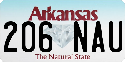 AR license plate 206NAU