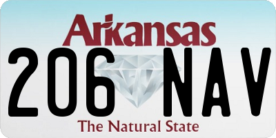 AR license plate 206NAV