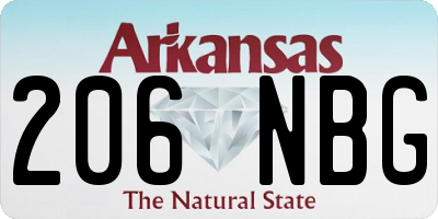 AR license plate 206NBG