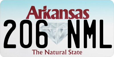 AR license plate 206NML