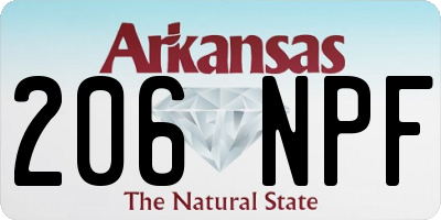 AR license plate 206NPF