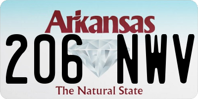 AR license plate 206NWV