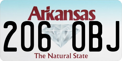 AR license plate 206OBJ